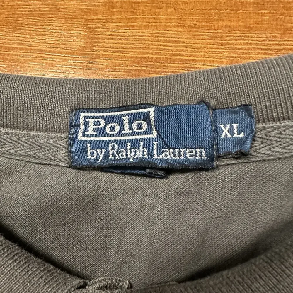 Vintage Ralph Lauren RLPC Polo Shirt Men XL Gray Beach Div 1936 Anchor Boat Rare